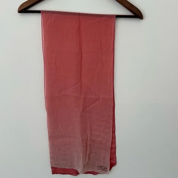 Vintage Oscar de la Renta Ombre Silk Chiffon Scarf - Excellent Condition - Picture 3 of 8